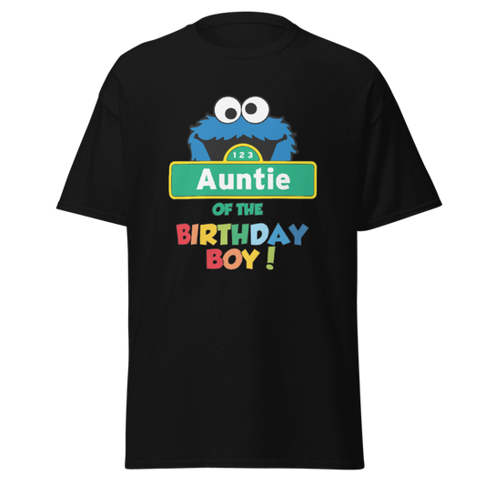 Auntie of the Birthday Boy (Adult), Theme T-shirt