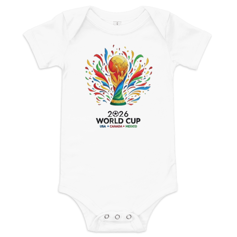 Fifa World Cup 2026 Baby-Toddler Short Sleeve One Piece, Black