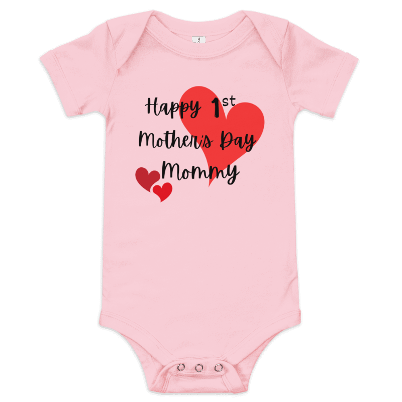 Our First Mother'S Day, Baby Onesie - Cute Soft Fabric, Short-Sleeve