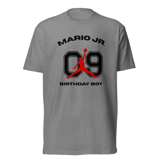 9th Birthday Boy Basketball T-Shirt, YOUTH GRAY,  party special